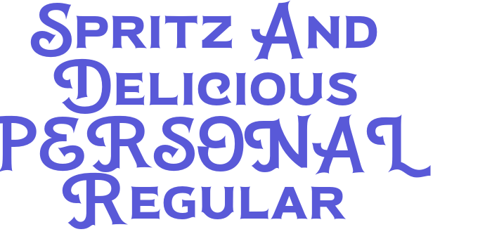 Spritz And Delicious PERSONAL Regular Font Download