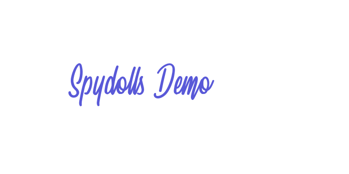 Spydolls Demo Font Download