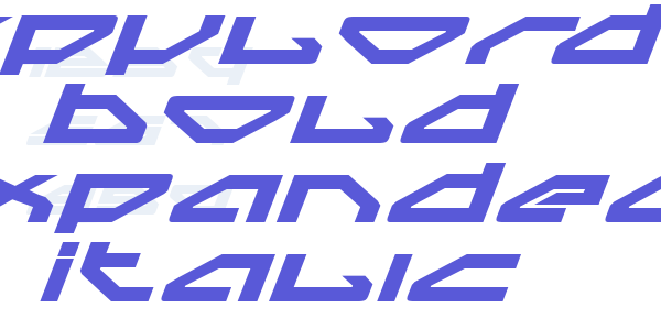 Spylord Bold Expanded Italic font free