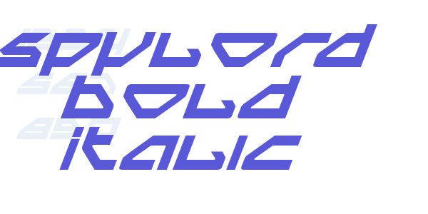 Spylord Bold Italic font free