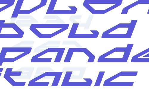 Spylord Bold Expanded Italic Font