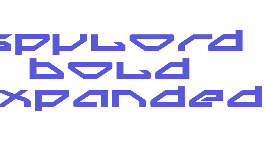 Spylord Bold Expanded Font