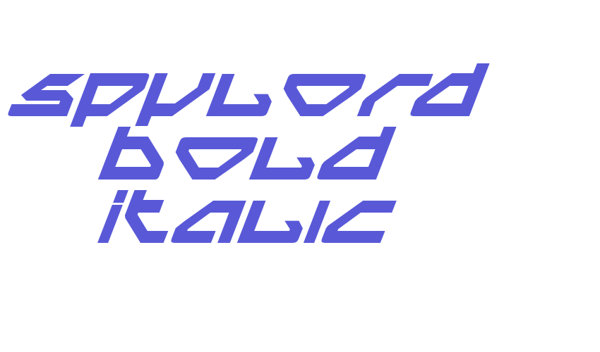 Spylord Bold Italic Font