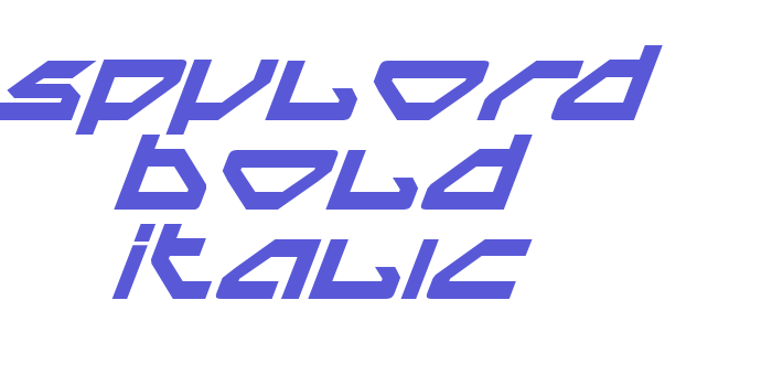 Spylord Bold Italic Font Download