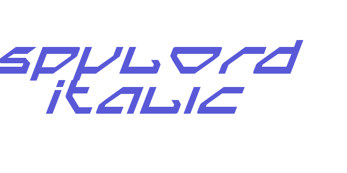 Spylord Italic Font Download