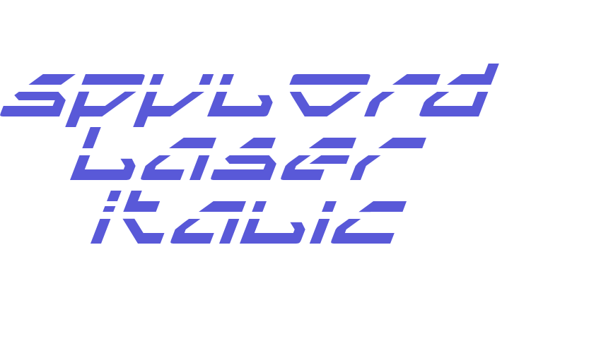 Spylord Laser Italic Font