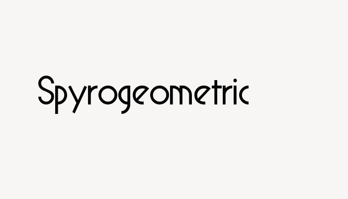 Spyrogeometric font download