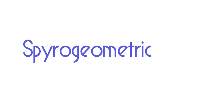 Spyrogeometric Font Download