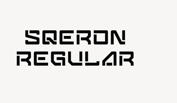 Sqeron Regular Font