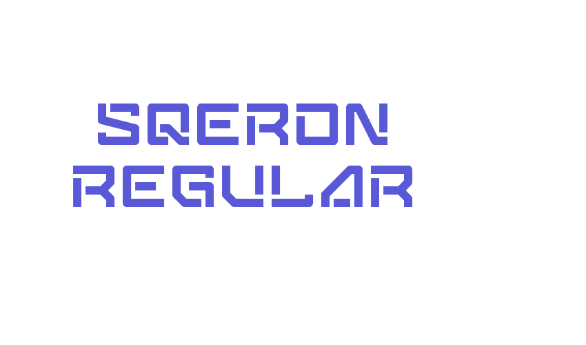 Sqeron Regular Font Download