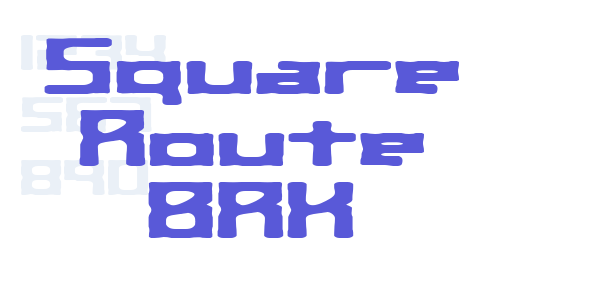 Square Route BRK font