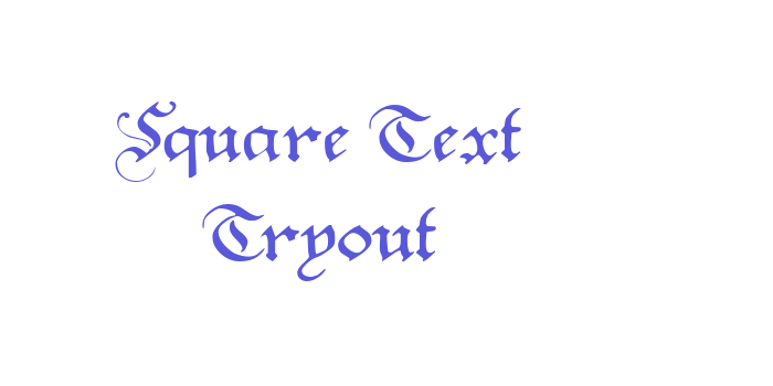 Square Text Tryout Font