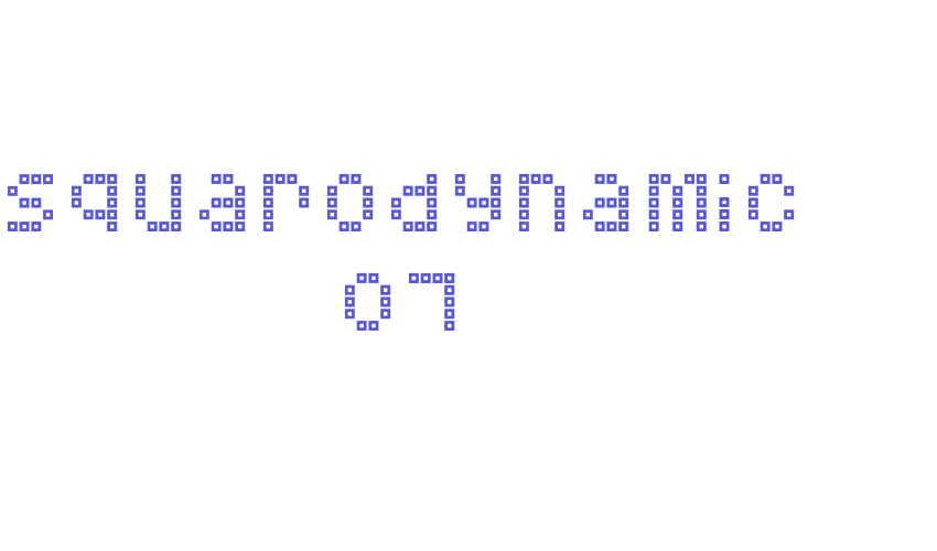 Squarodynamic 07 Font Download