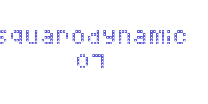 Squarodynamic 07 Font Download