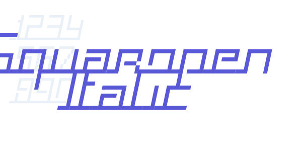 Squaropen Italic font free