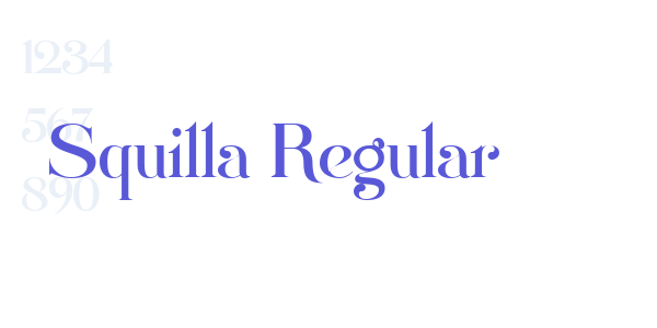 Squilla Regular font free