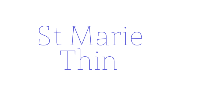 St Marie Thin Font Download