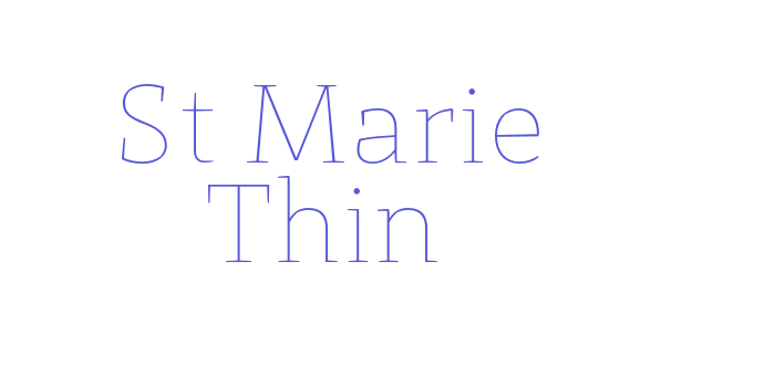 St Marie Thin Font