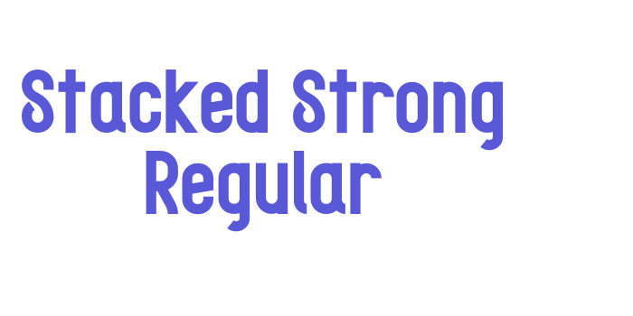 Stacked Strong Regular Font