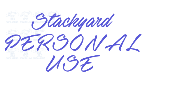 Stackyard PERSONAL USE font free