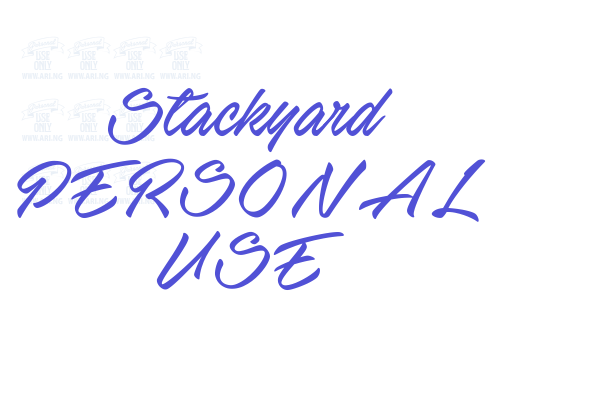 Stackyard PERSONAL USE Font Download