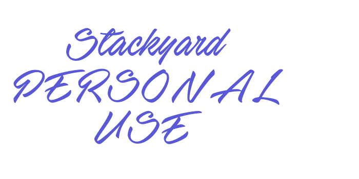 Stackyard PERSONAL USE Font Download