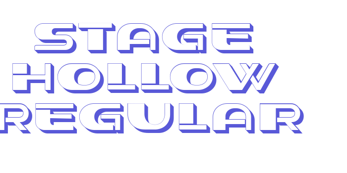 Stage Hollow Regular Font Download