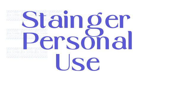 Stainger Personal Use font