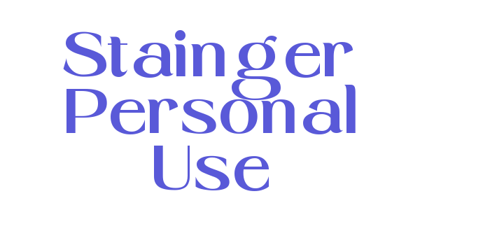 Stainger Personal Use Font Download