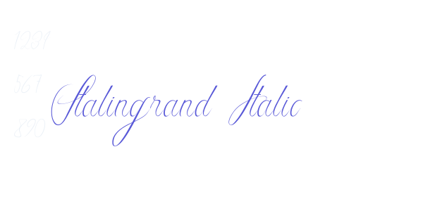 Stalingrand Italic font