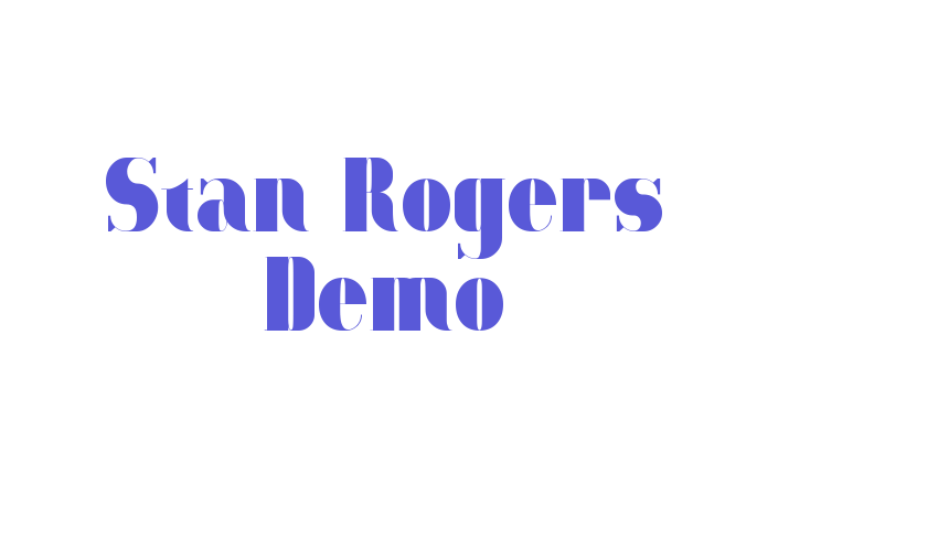 Stan Rogers Demo Font