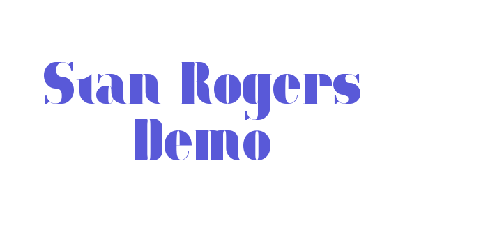 Stan Rogers Demo Font Download