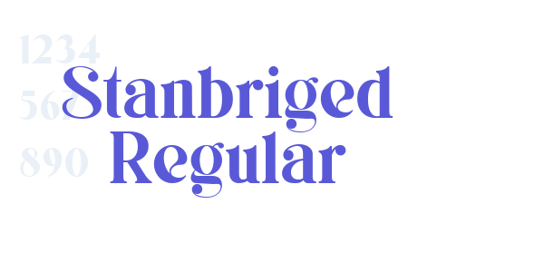 Stanbriged Regular font free