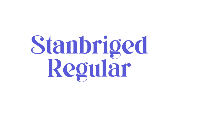 Stanbriged Regular Font