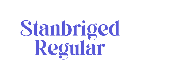 Stanbriged Regular Font Download