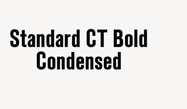 Standard CT Bold Condensed Font