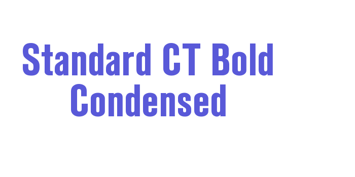 Standard CT Bold Condensed Font Download