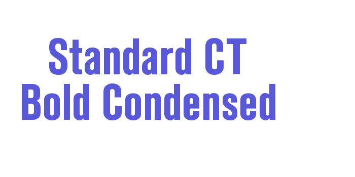 Standard CT Bold Condensed Font