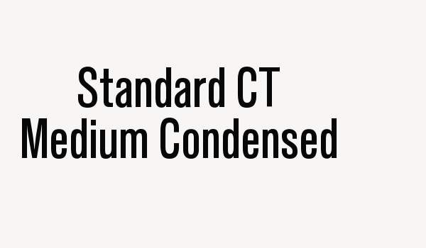 Standard CT Medium Condensed Font