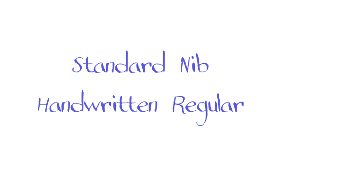 Standard Nib Handwritten Regular Font Download