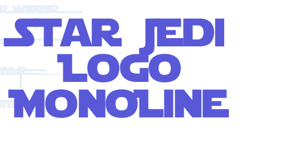 Star Jedi Logo MonoLine font free