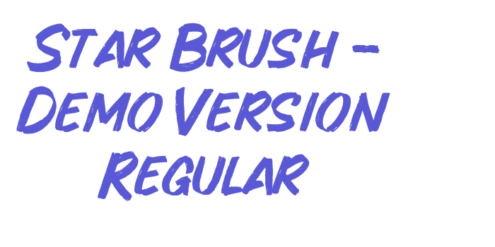 Star Brush – Demo Version Regular Font