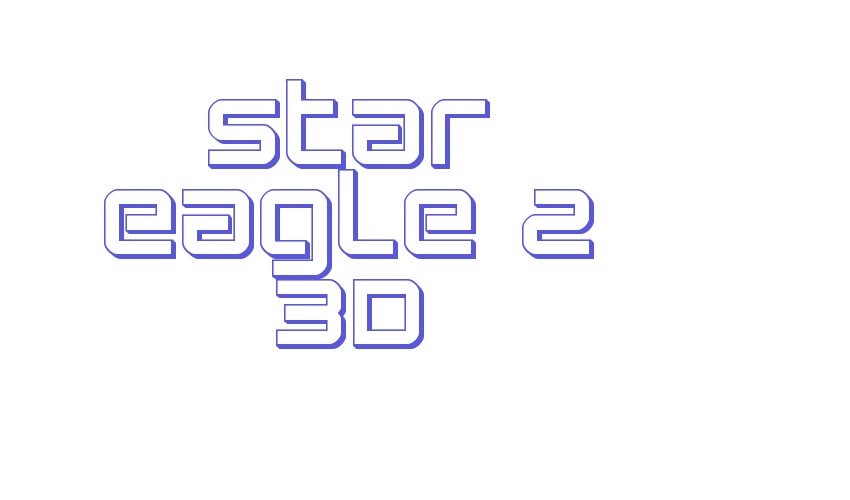 Star Eagle 2 3D Font Download