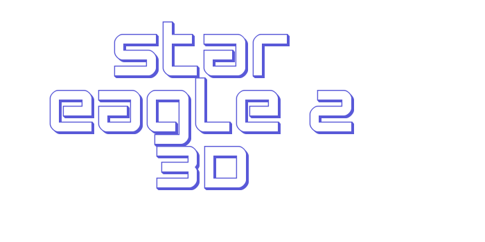 Star Eagle 2 3D Font Download