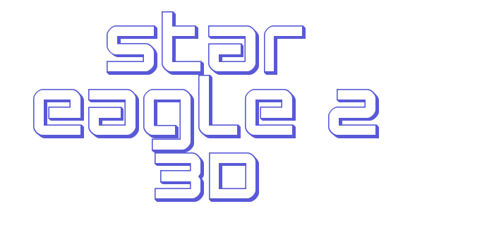 Star Eagle 2 3D Font