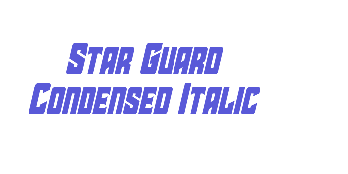 Star Guard Condensed Italic Font Download