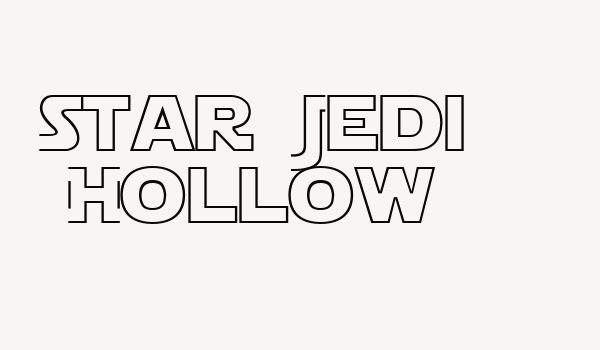 Star Jedi Hollow Font