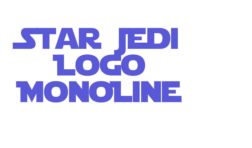 Star Jedi Logo MonoLine Font Download