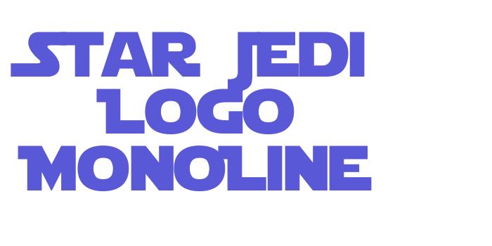 Star Jedi Logo MonoLine Font Download