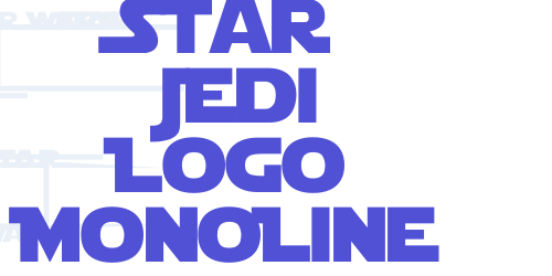 Star Jedi Logo MonoLine-font-download